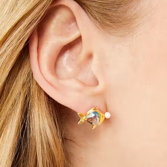 New Kate Spade What A Catch Fish Studs - Picture 2 of 10